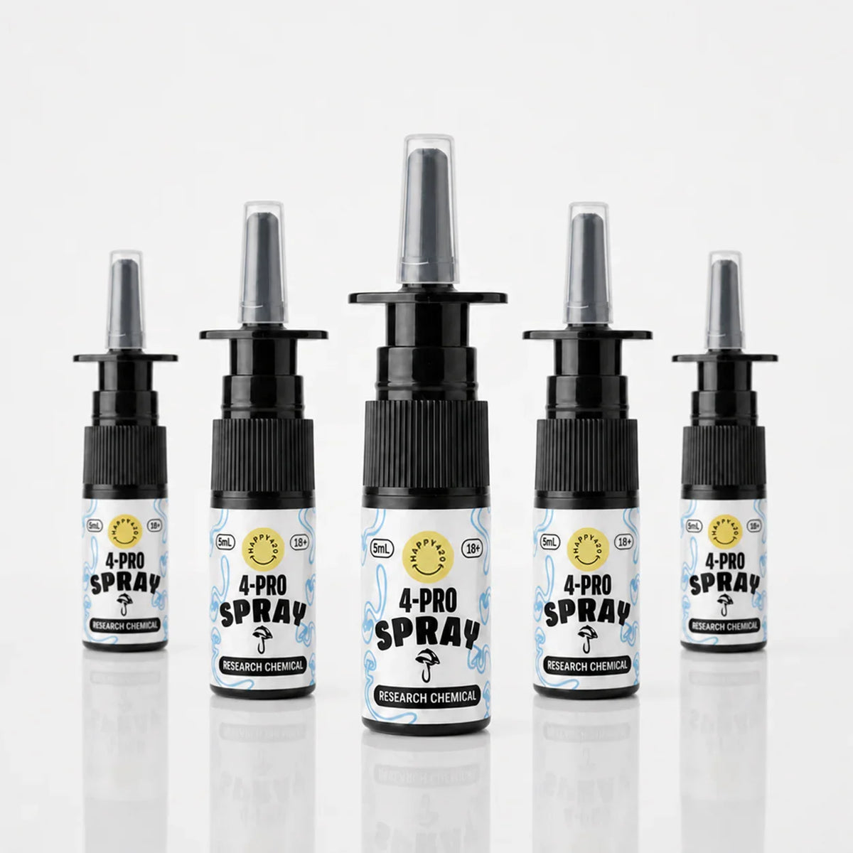 5 Flaschen 4-PRO Spray, Forschungschemikalie, 5ml, 18+, ideal für natürliche Produkte