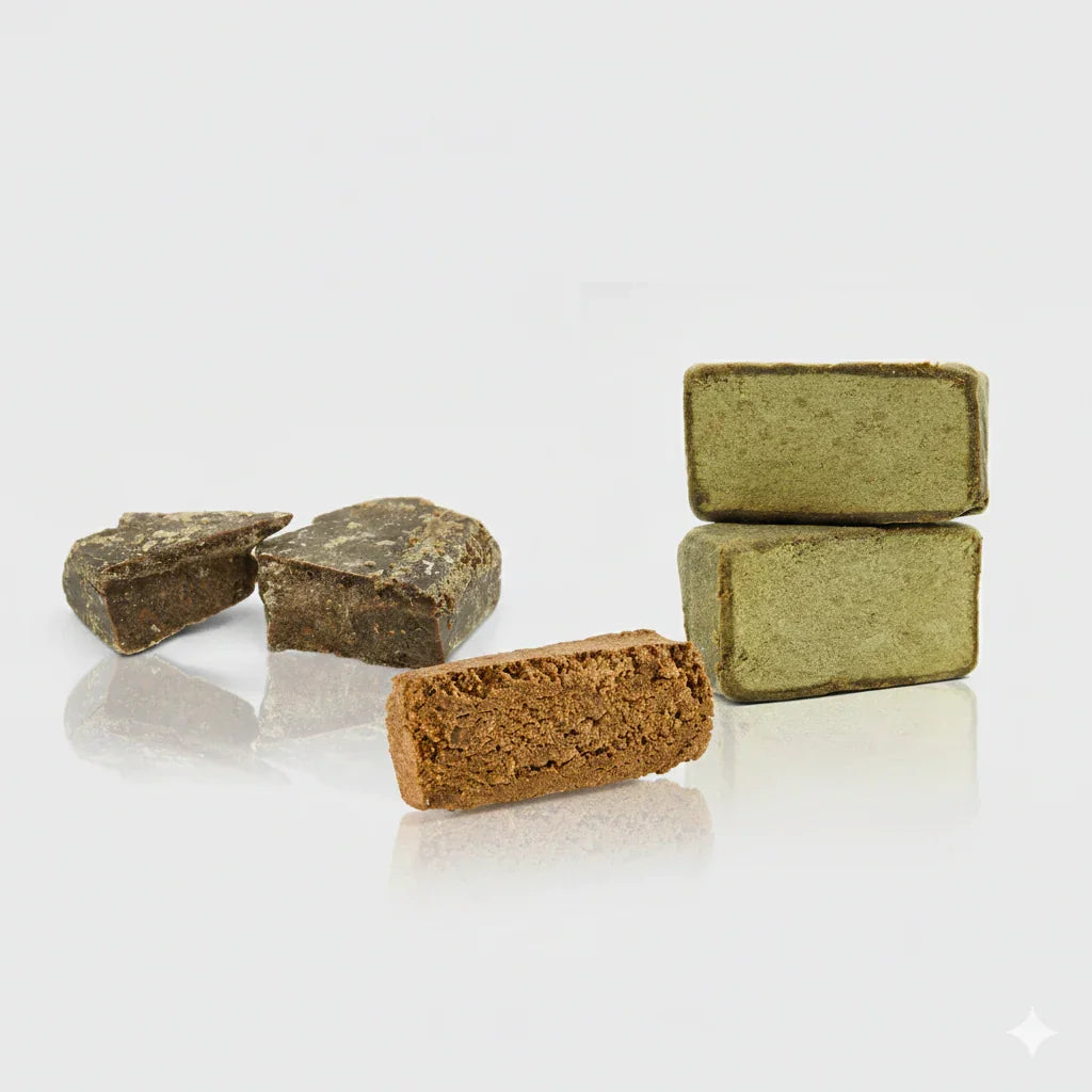 Natürliche Cannabis-Produkte in verschiedenen Farben und Texturen, Premium-Qualität