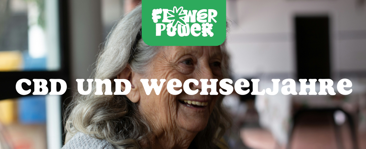 Frau hält CBD-Öl-Tropfer in der Hand – CBD und Wechseljahre zur Linderung von Hitzewallungen und Schlafproblemen.