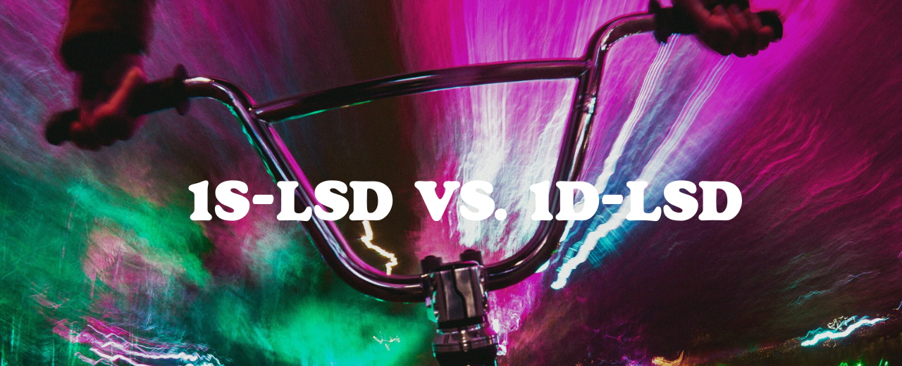 Laborumgebung mit Molekülzeichnungen – 1S-LSD vs. 1D-LSD wissenschaftlich erklärt