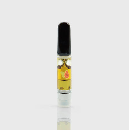Cannabisöl-Kartusche mit Papaya-Design, natürlich und hochwertig
