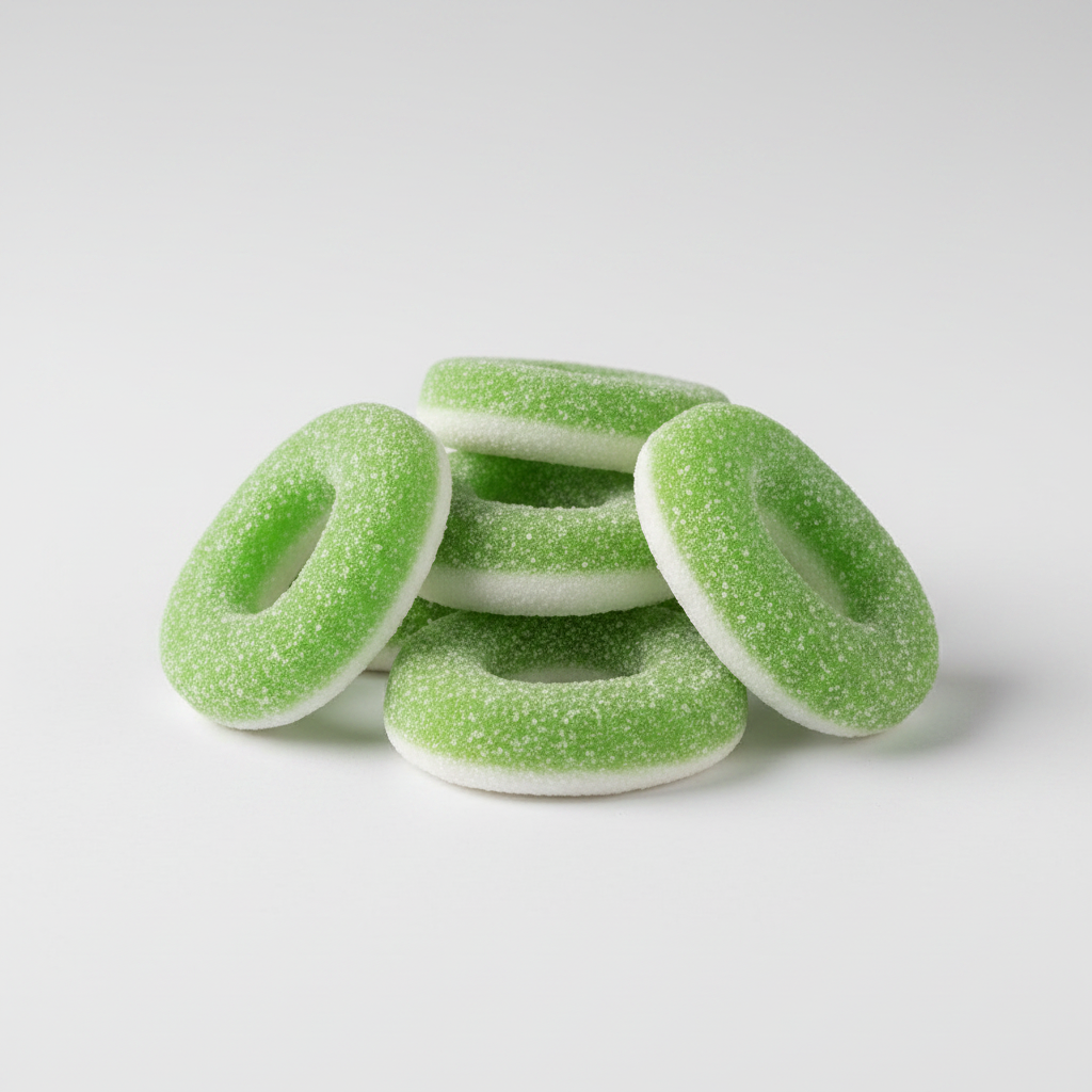 Apple Rings with White Foam